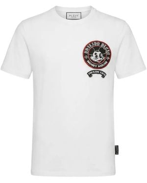 Philipp Plein Jersey T-Shirt Plein Mouse Money - White