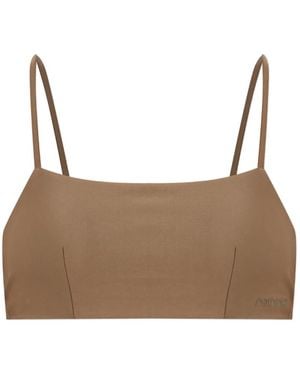 Rethinkit Studios Tie-Fastening Bikini Top - Brown