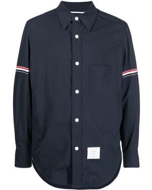 Thom Browne Rwb Armband Piqué Shirt Jacket - Blue