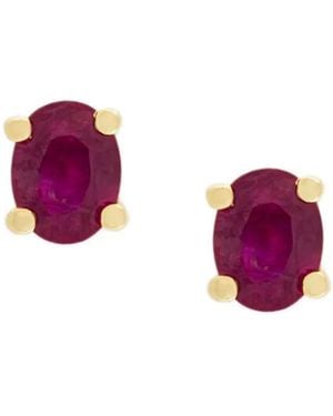 Wouters & Hendrix 18Kt Gelbgoldohrstecker Mit Rubin - Lila