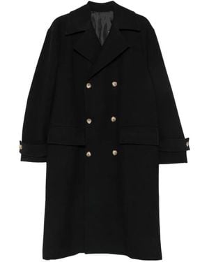 officina sartoriale Double-Breasted Coat - Black