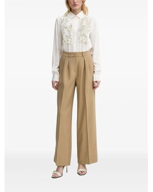 Bruuns Bazaar Sequin-Embellished Collared Shirt - Natural