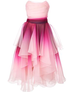 Marchesa Kleid mit Farbverlauf - Pink