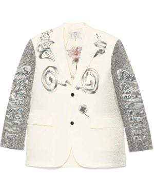 Jean Paul Gaultier Multi-Tattoo Blazer - Natural