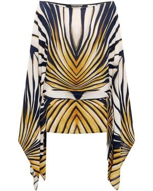 Roberto Cavalli Ray Of Print Kaftan - Black