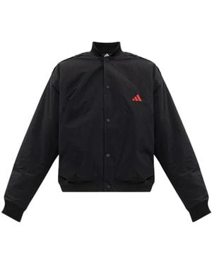 adidas X Tyrrell Winston University Logo-Embroidered Jacket - Black
