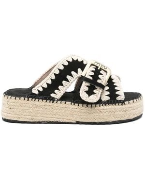 Mou 40Mm Jute Mules - Black