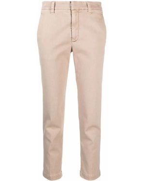Brunello Cucinelli Cropped Cotton Chino Pants - Natural