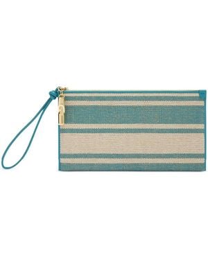 Furla Iride Striped Clutch Bag - Blue