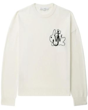 JW Anderson ロゴ セーター - ホワイト