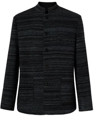 Missoni Striped Wool And Viscose Knit Jacket - Black