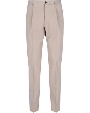 Incotex Pleated-Front Pants - Natural