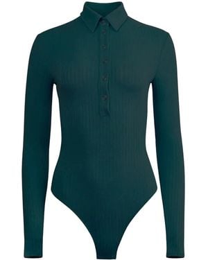 Fleur du Mal Ribgebreide Body - Groen