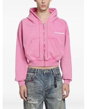 DAGGER Sudadera Corta Con Capucha Y Logo - Rosa
