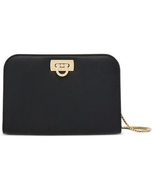 Ferragamo Wanda レザーミニバッグ - ブラック