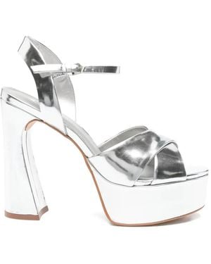Carrano Platform Crossover Sandals - White