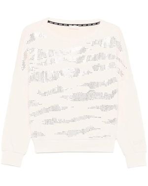 Liu Jo Crystal-Embellished Sweatshirt - White