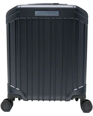 Piquadro Ridged Hardshell Suitcase - Black