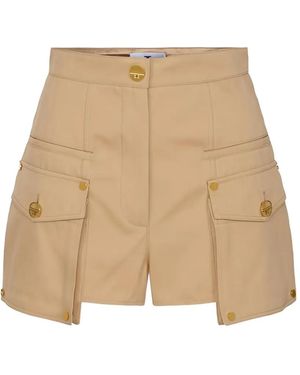 Elisabetta Franchi Cargo-Pocket Shorts - Natural