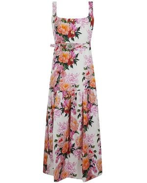 Borgo De Nor Davie Maxikleid Mit Print - Weiß