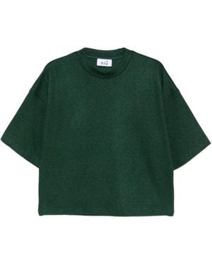 Niu T-Shirt Crop A Maniche Corte - Verde
