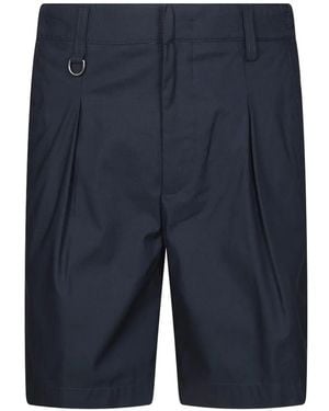 Paolo Pecora Pleated D-Ring Shorts - Blue