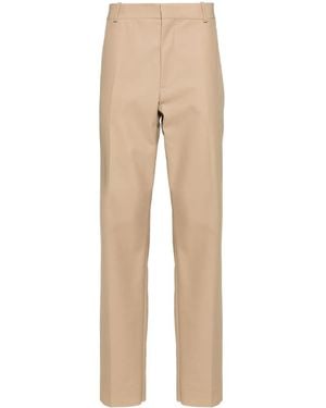 McQueen Mid-Rise Twill-Weave Tailored Trousers - Natural