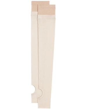 OPEN YY Logo-Print Stirrup Socks - White