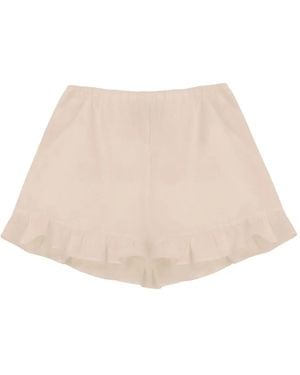 Sleeper Cha-Cha Ruffled Shorts - Natural