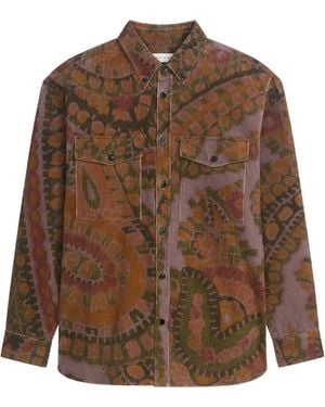 Dries Van Noten Loose Corduroy Shirt - Brown