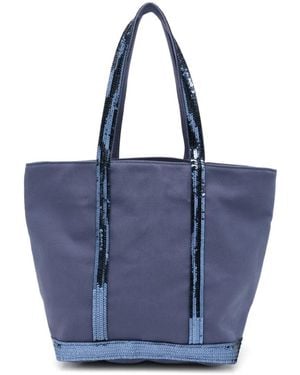 Vanessa Bruno Medium Cabas Sequin-Embellished Tote Bag - Blue
