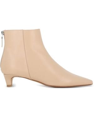 Antonio Barbato Maestri Veneziani Pointed-Toe Zip-Fastening Ankle Boots - Natural
