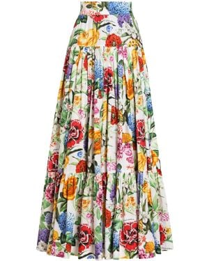 Dolce & Gabbana ポプリンマキシスカート - マルチカラー