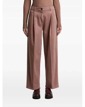 Peserico Pleated Wide-Leg Trousers - Pink