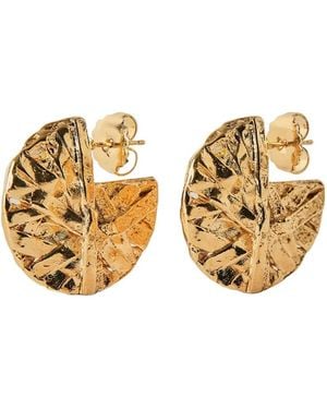 Paola Sighinolfi Medium Folding Clasp Hoop Earrings - Metallic