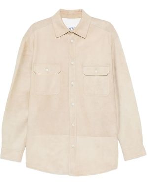 Loewe Double-Pocket Lambskin Shirt - Natural