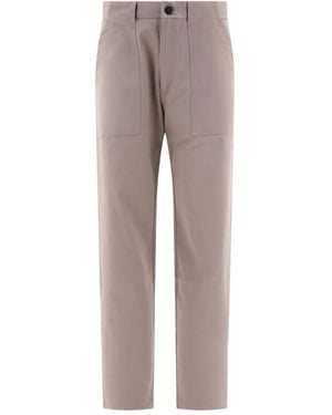 ANDBLUE Button-Fly Patch-Pocket Trousers - Grey