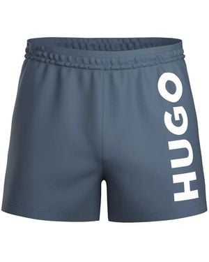 HUGO Logo Swim Shorts - Blue