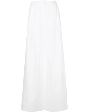 Blanca Vita Pantalon Évasé À Taille Haute - Blanc