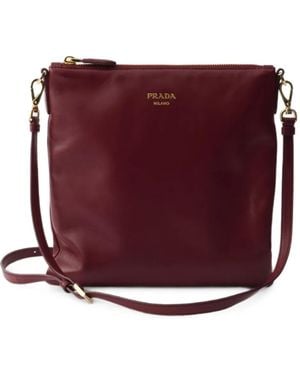 Prada Nappa-Leather Mini Shoulder Bag - Purple