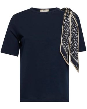 Herno スカーフ Tシャツ - ブルー