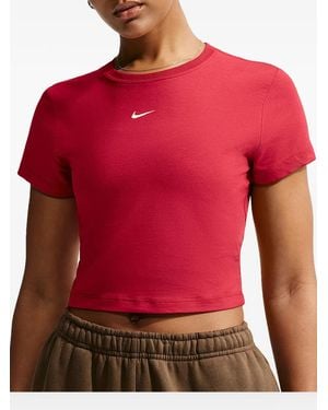 Nike Chill Knit Cropped T-Shirt - Red