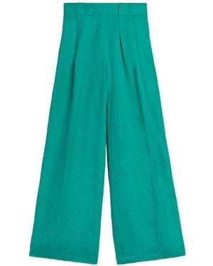 Momoní Aspen Pleated Palazzo Pants - Green
