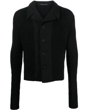 Yohji Yamamoto Blazer-Style Wool Cardigan - Black