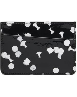 Maison Margiela Confetti-Print Four-Stitch Card Holder - Black