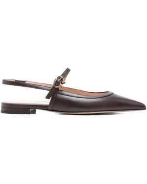 Gianvito Rossi バックルストラップ フラットシューズ - ホワイト