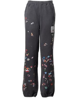 Maison Mihara Yasuhiro Pantalon De Jogging À Effet Usé Et Détail De Patch - Grey