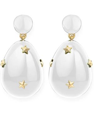 Eshvi Mini Galaxy Hängeohrringe - Weiß