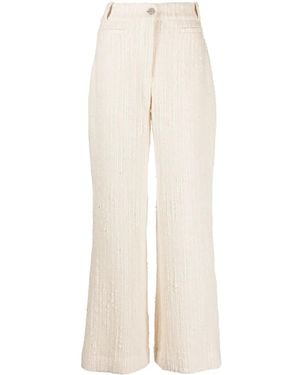 Ba&sh Pantalones rectos de tweed Amour - Blanco