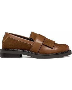 Geox Serilda Fringed Loafers - Brown
